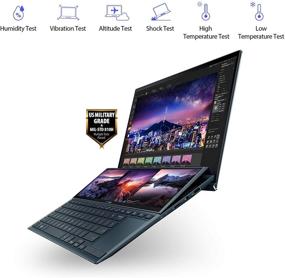 img 1 attached to 💻 ASUS ZenBook Duo 14 UX482 - 14" FHD NanoEdge Touch Display, Intel Evo Platform, Core i5-1135G7, 8GB RAM, 512GB PCIe SSD, ScreenPad Plus, Windows 10 Home, Celestial Blue, UX482EA-ES51T