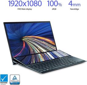 img 2 attached to 💻 ASUS ZenBook Duo 14 UX482 - 14" FHD NanoEdge Touch Display, Intel Evo Platform, Core i5-1135G7, 8GB RAM, 512GB PCIe SSD, ScreenPad Plus, Windows 10 Home, Celestial Blue, UX482EA-ES51T