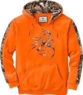 🦌 legendary whitetails men's camo outfitter hoodie: stay warm and concealed in style логотип