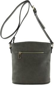 img 1 attached to 👜 Versatile and Stylish Triple Zip Pocket Medium Crossbody Bag: Perfect for Keeping Essentials Organized