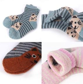 img 2 attached to Volupte Childrens Winter Socks: Animal Girls' Clothing for Active Adventures