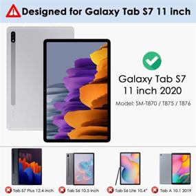 img 3 attached to 📱 Supveco Samsung Galaxy Tab S7 11 Inch Case 2020 [SM-T870/T875/T878]: Slim Lightweight Smart Case with S Pen Holder & Trifold Stand, Soft Transparent Back Shell (Black)