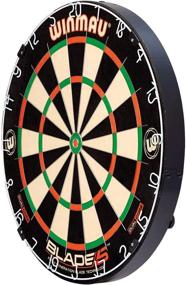 img 3 attached to 🎯 Enhanced Winmau Blade 5 Dual Core Bristle Dartboard for Increased Scoring Area, Improved Dart Deflection, and Reduced Bounce-Outs - BLACK WHITE RED, 1.50 x 17.75 x 17.75 inches