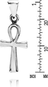 img 1 attached to Exquisite Mystic Egyptian ANKH Cross Pendant: Genuine .925 Sterling Silver