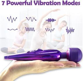img 3 attached to 🔌 Compact & Powerful Mini Wand Massager: Cordless Electric Massage Stick with 7 Vibration Modes for Therapeutic Muscle Aches and Sports Recovery – Waterproof & Rechargeable!