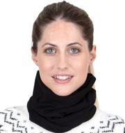 warm and cozy: women's winter fleece neck warmer for ultimate thermal retention logo