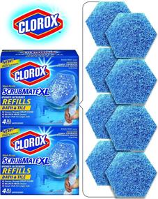 img 3 attached to 🛀 Clorox ScrubMate Bath and Tile Refill, Bleach-Free, 2-Pack, XL, Blue, 4 Pads: Effective Cleaning Solution for Bathrooms and Tiles