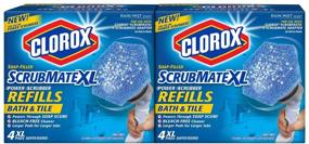 img 4 attached to 🛀 Clorox ScrubMate Bath and Tile Refill, Bleach-Free, 2-Pack, XL, Blue, 4 Pads: Effective Cleaning Solution for Bathrooms and Tiles