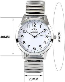 img 3 attached to ⌚ Timelessly Elegant: Men's Easy Reader Pleasant Street Stainless Steel Expansion Band Watch in Silver