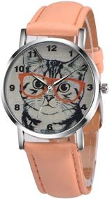 img 1 attached to Unisex Scholar Pattern Leather Analog