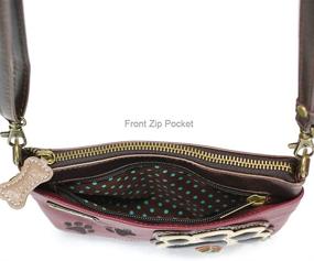 img 1 attached to 👜 Indigo Women's Crossbody Handbag with Shoulder Adjustable Strap - Dog Motif - Handbags & Wallets