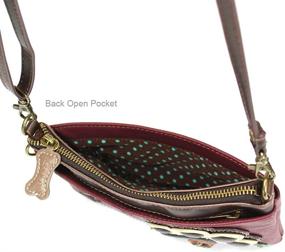 img 2 attached to 👜 Indigo Women's Crossbody Handbag with Shoulder Adjustable Strap - Dog Motif - Handbags & Wallets