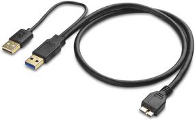 img 3 attached to 🔌 Оптимизированный USB-кабель Y: кабель Cable Matters 20 дюймов Micro USB 3.0 для разделения USB для улучшенной возможности поиска