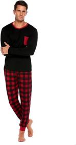 img 1 attached to Hotouch Christmas Family Sleeve Pajamas Women's Clothing in Lingerie, Sleep & Lounge