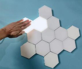 img 1 attached to ALOVEWE Hexagonal Wall Light Set of 10, Touch Sensitive Modular Hexagon Wall Lamps for Enhanced Home Decor