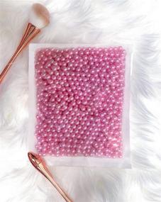 img 4 attached to 💄 JC MAN Makeup Beads: Enhance Brushes, Artistry & Decor - 2200 Round Pearl Beads for Makeup, Lipstick, Vase Fillers, Table Scatter, Wedding & Birthday Party Home Decoration - 8mm Light Pink