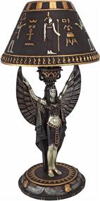 img 3 attached to 💡 Повысьте стиль вашего интерьера с изысканным дизайном EGyptian Decor Sculptural Table Lamp "Исида, богиня греческой мифологии" от Design Toscano CL2609 - 17 дюймов, одиночка.