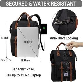 img 3 attached to 🎒 VASCHY Resistant Anti Theft Backpack for 15.6-Inch Laptops