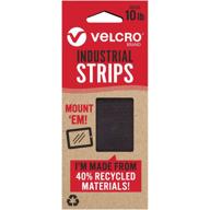 velcro brand eco collection industrial strength strips black, 3in x 1 3/4in, sustainable - made with 40% recycled materials, pack of 2 logo