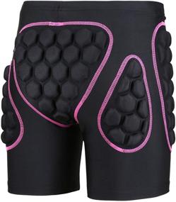 img 4 attached to 🩲 Stay Safeguarded with 3D Padded Protective Shorts: Hip Butt EVA Pad Short Pants for Heavy Duty Gear Guard