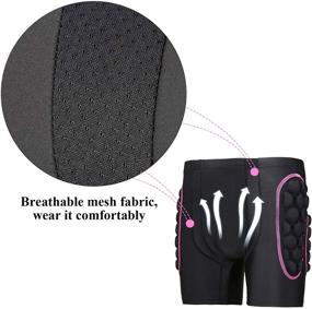 img 1 attached to 🩲 Stay Safeguarded with 3D Padded Protective Shorts: Hip Butt EVA Pad Short Pants for Heavy Duty Gear Guard