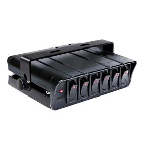 img 4 attached to 🔌 FXC 6 Gang Rocker Switch Box - 12-24V SPST On/Off Toggle Switch Panel (60Amp Max 12 AWG Wires) for Automotive Lights, Marine Boats, Trucks, and More