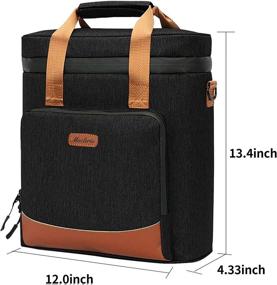 img 3 attached to 🍷 Premium Leakproof Wine Tote Carrier: Insulated Versatile Cooler Bag for Beach, Travel & Picnic – Ideal for Wine Testing, Parties & Wine Lovers