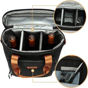 img 2 attached to 🍷 Premium Leakproof Wine Tote Carrier: Insulated Versatile Cooler Bag for Beach, Travel & Picnic – Ideal for Wine Testing, Parties & Wine Lovers