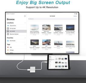 img 2 attached to 🔌 HDMI Adapter, SD/TF Card Reader, 5-in-1 USB Camera Adapter for iPhone & iPad – 1080P Digital AV HDMI Adapter, Compatible with iPhone 13, 12, 11, XS, XR, X, 8, 7 – Connect to TV, Projector, Monitor
