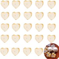 🔒 yhypoci 60 pieces silicone earring backs: clear, heart-shaped locking replacements for elegant jewelry accessories - gold logo