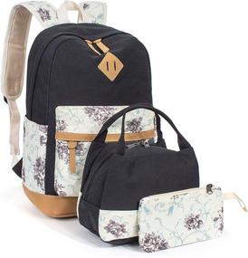 img 4 attached to 🎒 Leaper Cute 3-in-1 Laptop Backpack: School Bag, Daypack, Bookbag, Lunch Bag & Purse