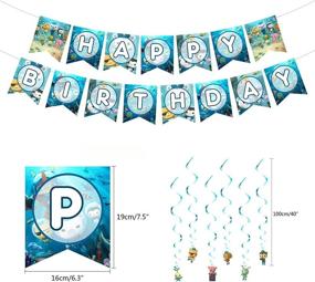 img 2 attached to 🎉 Octonauts Birthday Party Supplies: Banner, Hanging Swirls, Cake & Cupcake Toppers, 20 Balloons