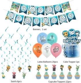 img 3 attached to 🎉 Octonauts Birthday Party Supplies: Banner, Hanging Swirls, Cake & Cupcake Toppers, 20 Balloons