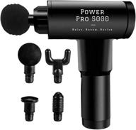 💪 power pro 5000 ultra massage gun - deep tissue muscle massager for sore muscle, stiffness, and pain relief - super quiet - 6 speeds high intensity vibration - quick recharge - light weight (black) логотип