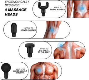 img 2 attached to 💪 Power Pro 5000 Ultra Massage Gun - Deep Tissue Muscle Massager for Sore Muscle, Stiffness, and Pain Relief - Super Quiet - 6 Speeds High Intensity Vibration - Quick Recharge - Light Weight (Black)