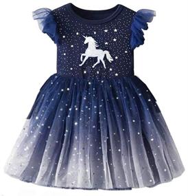 img 4 attached to 👗 DXTON Litter Dresses Sleeves: The Perfect Birthday Attire for Girls