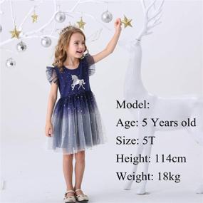 img 1 attached to 👗 DXTON Litter Dresses Sleeves: The Perfect Birthday Attire for Girls