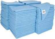 🧽 s&t inc. microfiber cleaning cloths: reusable, lint-free towels for home, kitchen & auto - 100 pack, light blue (11.5" x 11.5") logo