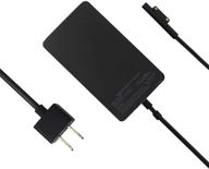 🔌 65w 15v 4a power supply ac adapter charger for microsoft surface pro x 7 6 5 4 3, surface laptop 3 2 1, surface book, surface go model a1706 with 6ft power cord logo