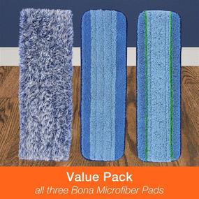 img 3 attached to 🧹 Bona 3-Pack Microfiber Pads: Dusting, Cleaning, and Deep Cleaning for Hardwood and Hard-Surface Floors, Compatible with Bona Family Mops