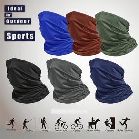 img 3 attached to Versatile Neck Gaiter Cooling Face Bandana: A Seamless Shield Mask, Scarf, and Headwear for Active Men and Women