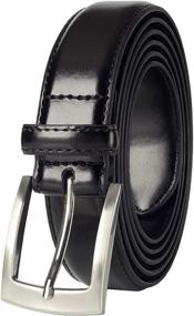 img 4 attached to Genuine Leather Stitched Men's Accessories 👔 and Belts for Uniforms - Buckle Included