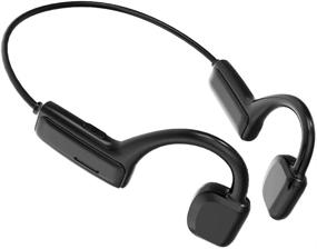 img 4 attached to IHAO Innovative Bone Conduction Concept Wireless Bluetooth Sport Headphones With Mic Lightweight Painless Open-Ear Wearing Earphones Sweatproof Stereo Sound For Running Hiking Bicycling (Black G1)