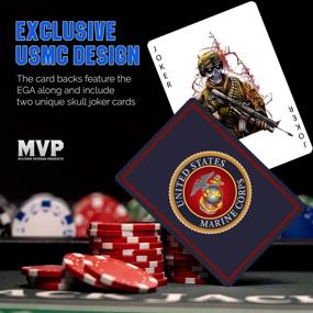 img 1 attached to 🃏 High-Quality USMC Marine Corps Playing Cards for Professionals