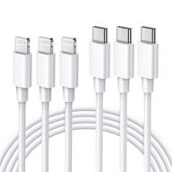 🔌 nikolable usb c к кабелю lightning сертифицированный mfi 3pack 6ft - быстрый зарядный кабель для iphone 13 pro max, 12, 11, x, xs, xr, 8 plus, ipad & airpods pro логотип