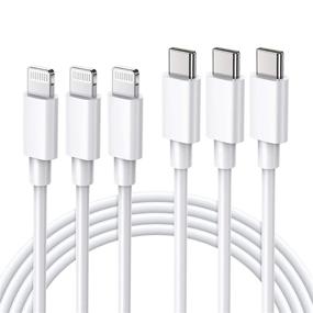 img 4 attached to 🔌 Nikolable USB C к кабелю Lightning сертифицированный MFi 3Pack 6FT - быстрый зарядный кабель для iPhone 13 Pro Max, 12, 11, X, XS, XR, 8 Plus, iPad & AirPods Pro