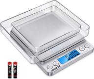 🔍 accurate and versatile gdealer food scale: 0.001oz precision for cooking, baking, and coffee - stainless steel with back-lit lcd display - pocket-sized and small - silver logo