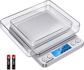 img 4 attached to 🔍 Accurate and Versatile GDEALER Food Scale: 0.001oz Precision for Cooking, Baking, and Coffee - Stainless Steel with Back-lit LCD Display - Pocket-Sized and Small - Silver