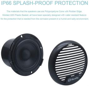 img 1 attached to 🔊 Herdio Waterproof Marine Speakers - Powerful 140W Motorcycle & Boat Stereo System (Pair)