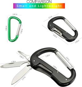 img 2 attached to Sprookber Aluminum Carabiner D Shape, Spring Snap Hook Key Chain Clip, Multi-purpose Keychain Clip, Pack of 6